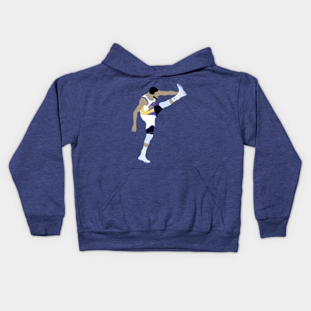 Steph Curry Leg Kick Celebration Kids Hoodie by rattraptees